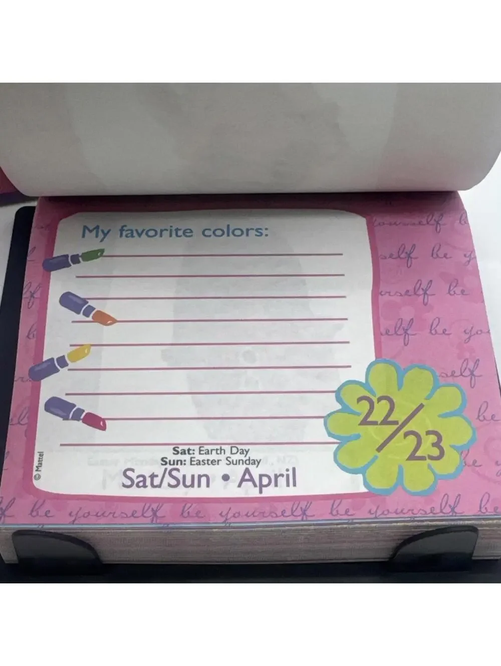 Rare Vintage 2000 Y2K Barbie Year In A Box Desk Calendar W/Fun Things To Do New